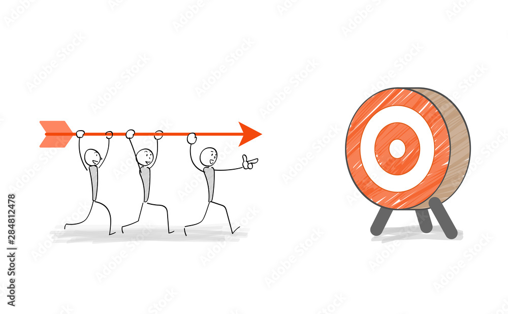 矢を運びターゲットを狙う人物 Stock Vector | Adobe Stock