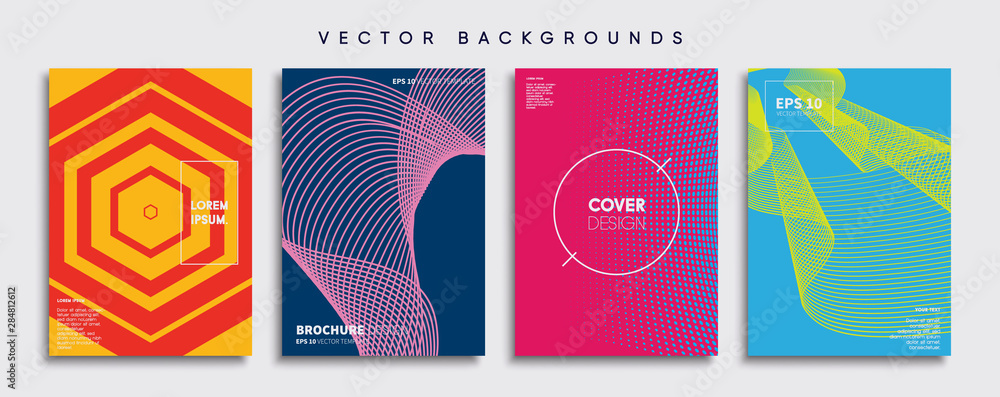 Minimal Vector cover designs. Future Poster template.