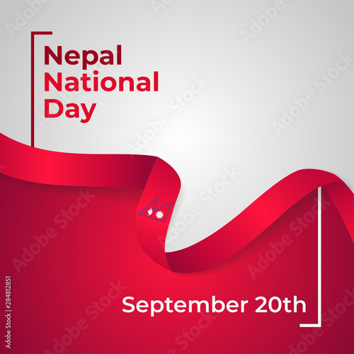 Happy Federal Democratic Republic of Nepal Independence Day Vector Design Template Illustration photo