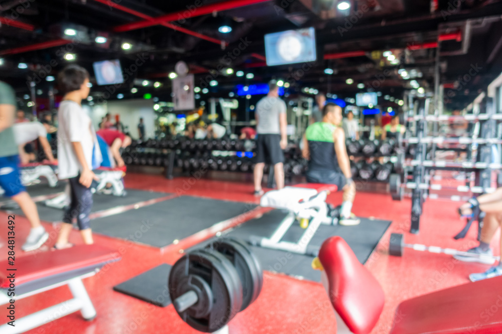 custom made wallpaper toronto digitalBlurred of fitness gym center interior background