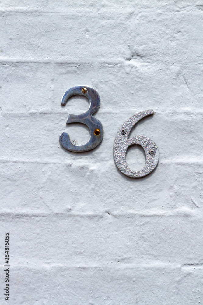 Shiny and bejewelled house number 36 Shiny and bejewelled house number 36