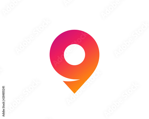 Geotag or location pin logo icon design