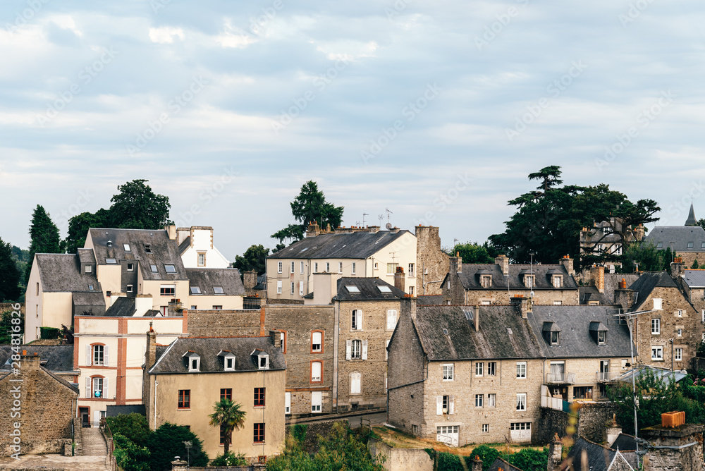 Obraz premium Aerial view of the medieval town of Dinan