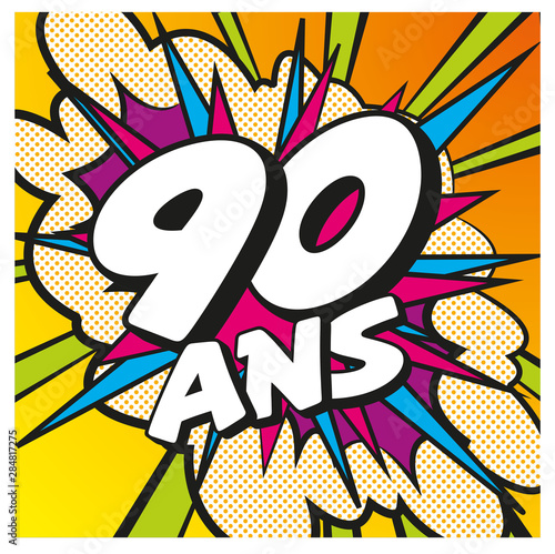 carte anniversaire pop art 90 ans 6
