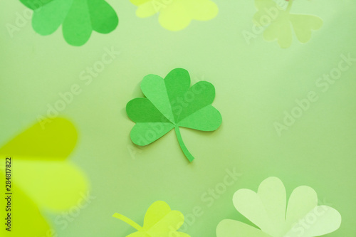 Happy St.Patrick's Day shamrock text greeting card