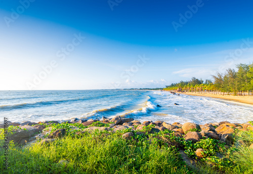 Coastal view of Leizhou Peninsula, Zhanjiang City, Guangdong Province, China photo