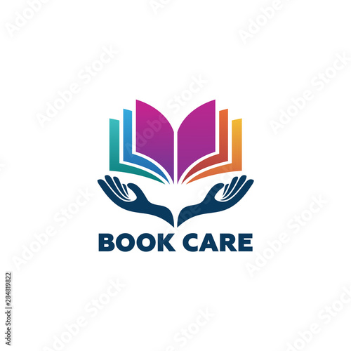 Book Care Logo Template Design Vector, Emblem, Design Concept, Creative Symbol, Icon