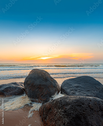 Coastal view of Leizhou Peninsula, Zhanjiang City, Guangdong Province, China