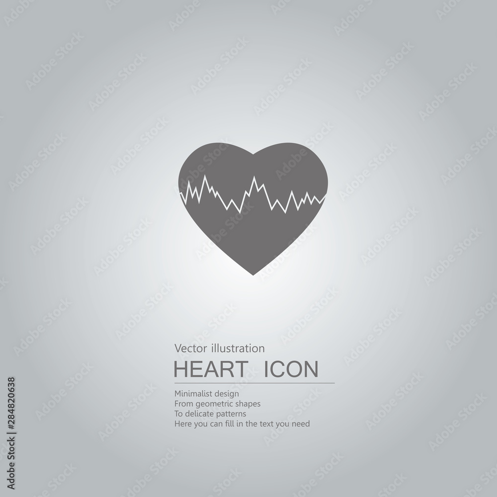 Vector drawn heart symbol. The background is a gray gradient. Vector drawn heart symbol. The background is a gray gradient.
