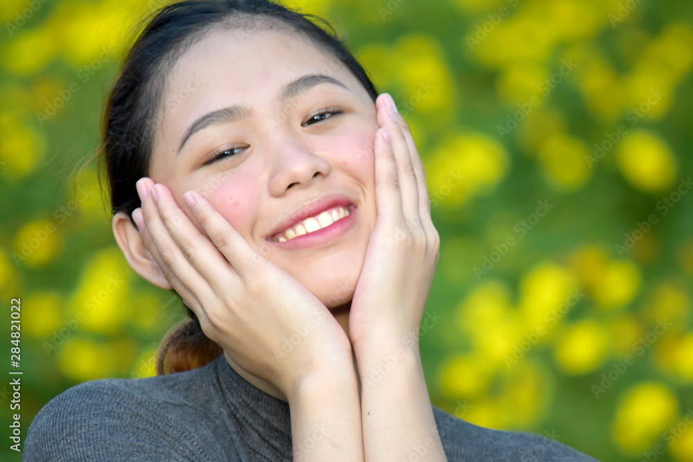 Surprised Youthful Asian Female