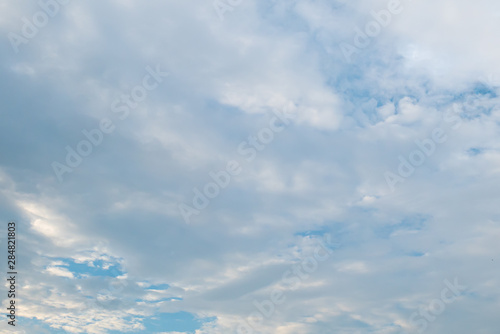 Soft cloudy blue sky background