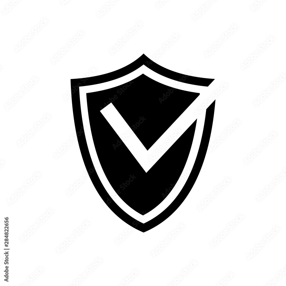 Shield Check Mark symbol icon vector EPS 10 illustration Shield Check Mark symbol icon vector EPS 10 illustration