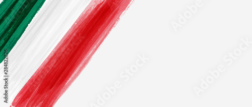 Mexico holiday banner with abstract painted flag