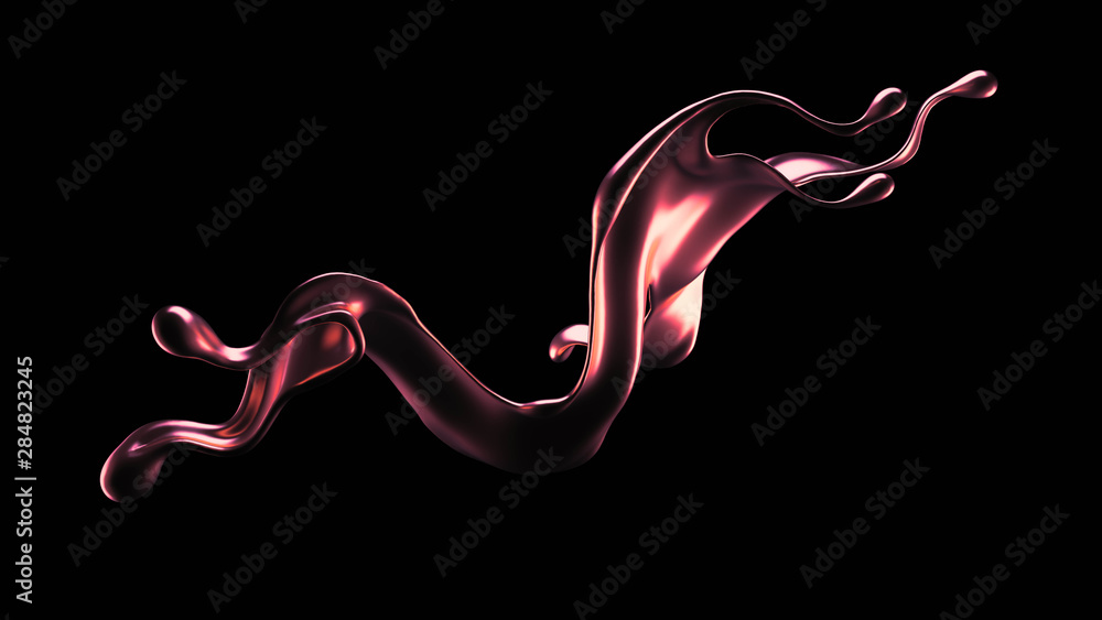 Splash of gold fluid. 3d illustration, 3d rendering. Splash of gold fluid. 3d illustration, 3d rendering.