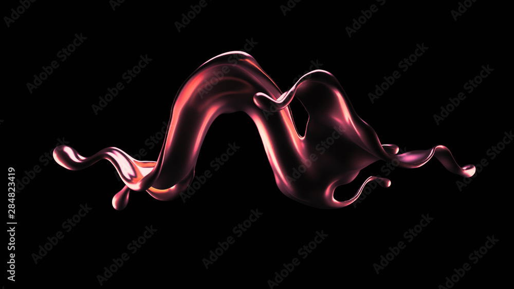 Splash of gold fluid. 3d illustration, 3d rendering. Splash of gold fluid. 3d illustration, 3d rendering.