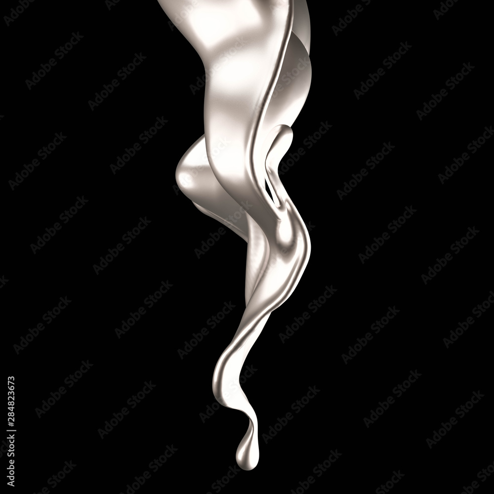 Splash of gold fluid. 3d illustration, 3d rendering. Splash of gold fluid. 3d illustration, 3d rendering.