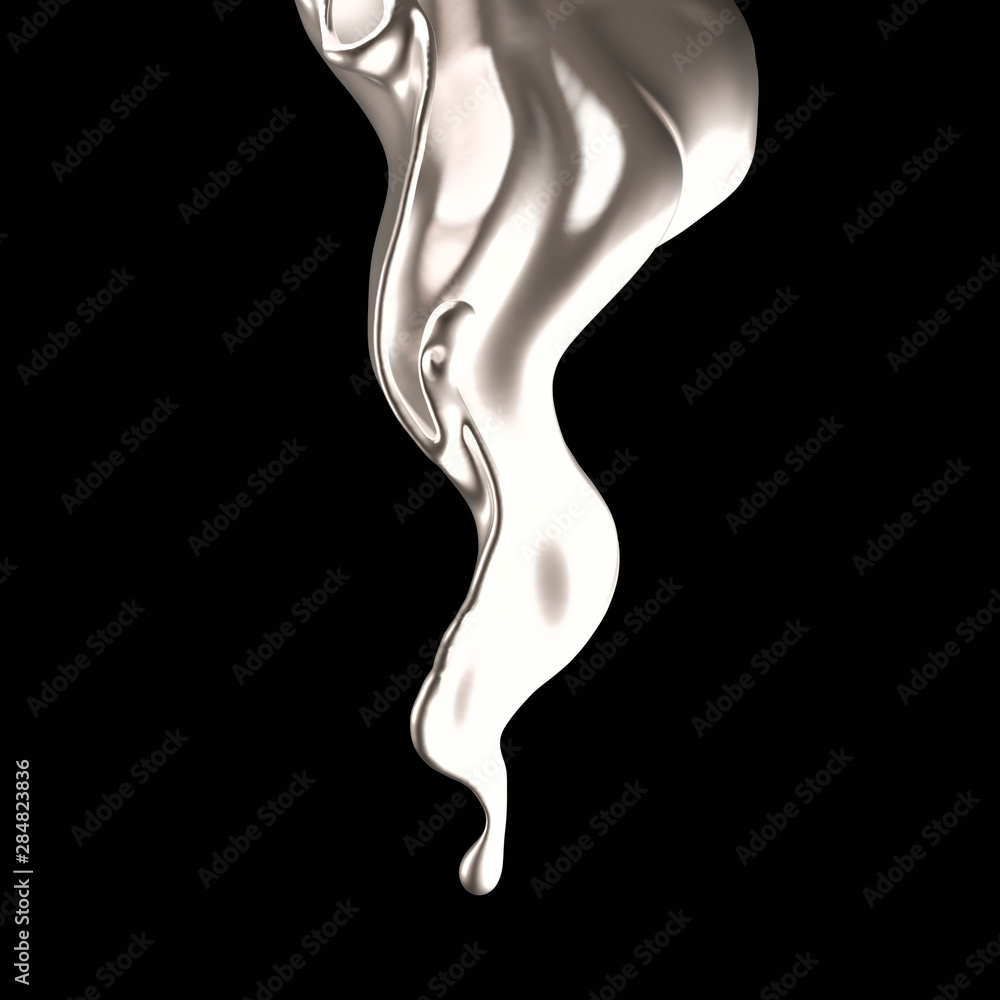 Splash of gold fluid. 3d illustration, 3d rendering. Splash of gold fluid. 3d illustration, 3d rendering.