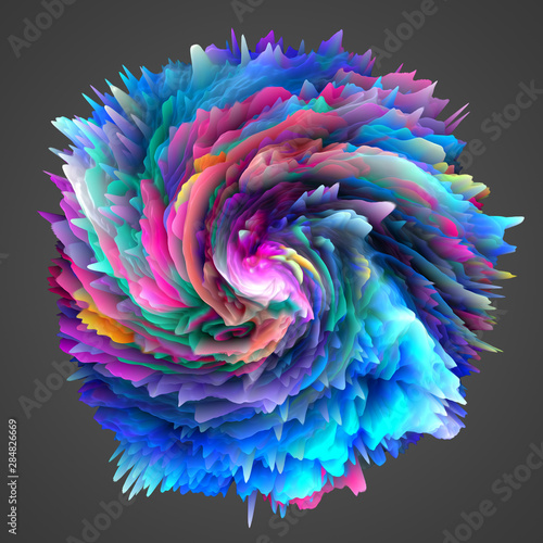 modern art abstract background with color effect, 3d render illustration