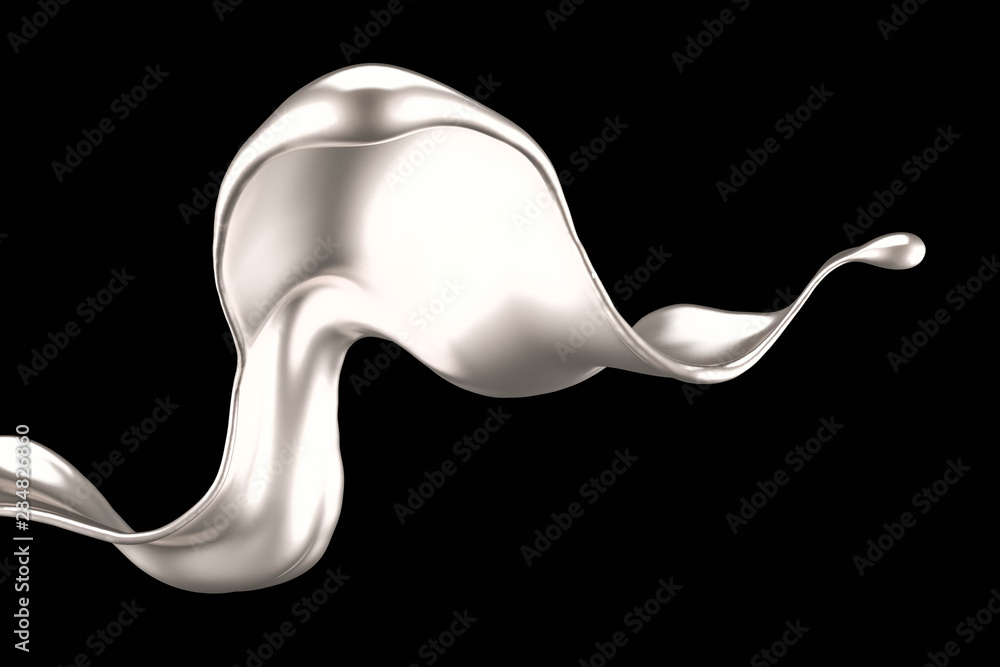 Splash of gold fluid. 3d illustration, 3d rendering. Splash of gold fluid. 3d illustration, 3d rendering.