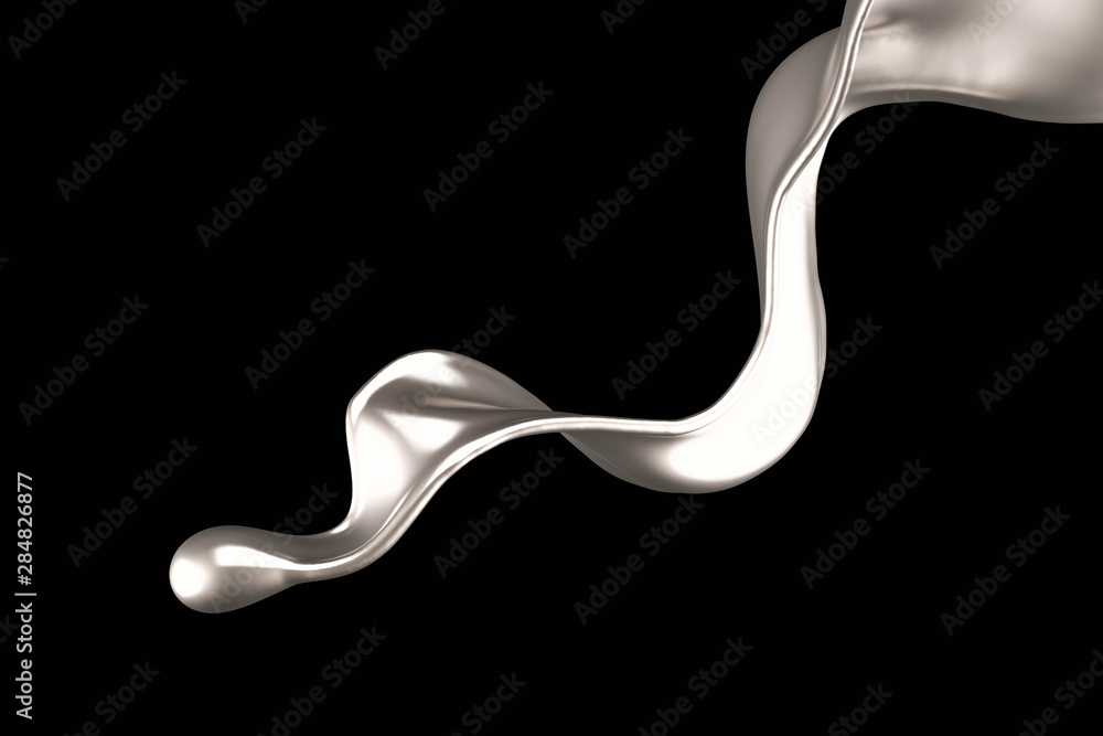 Splash of gold fluid. 3d illustration, 3d rendering. Splash of gold fluid. 3d illustration, 3d rendering.
