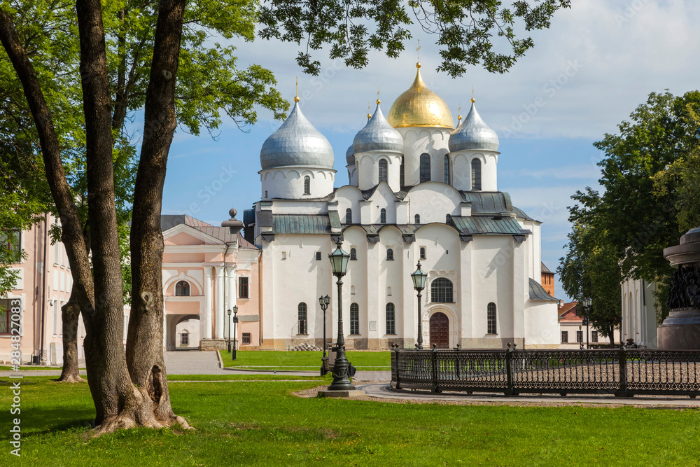 St. Sophia Cathedral in the Kremlin of Veliky Novgorod. Russia