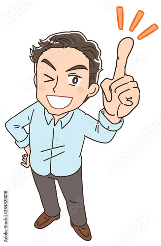 男性 指差し
