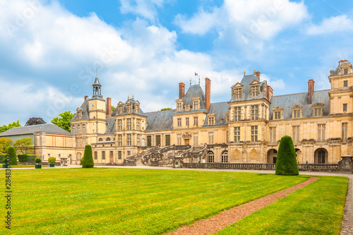 Palace of Fontainebleau near Paris in France