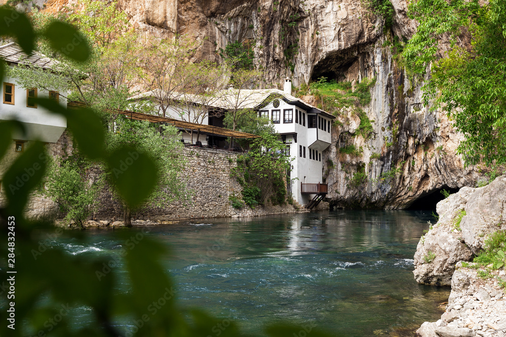 Amazing view at Dervish house ian Blagaj near Mostar city Amazing view at Dervish house ian Blagaj near Mostar city