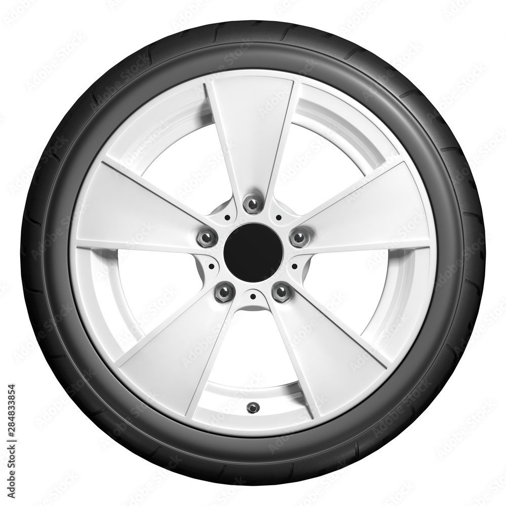 Obraz premium Slick wheels 3D render