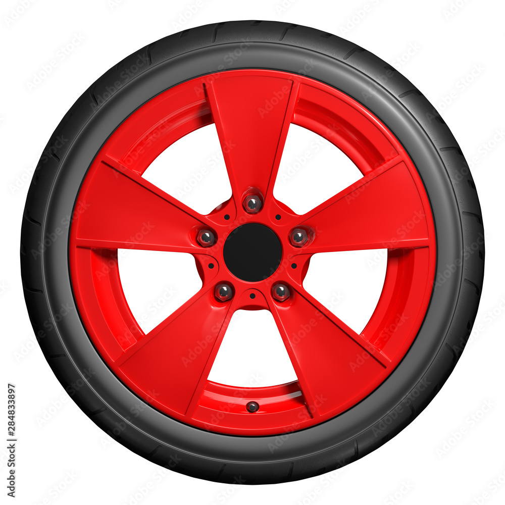 Obraz premium Slick wheels 3D render