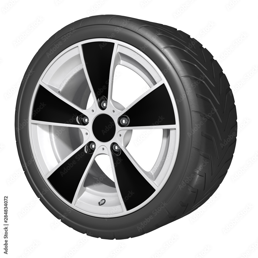 Obraz premium Slick wheels 3D render