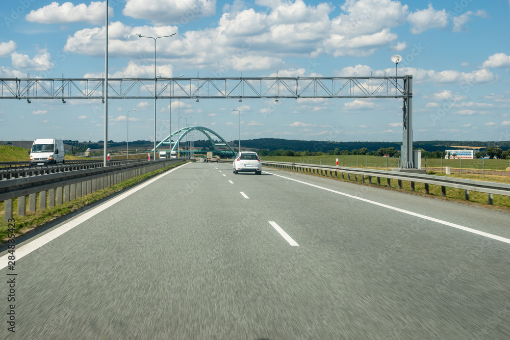 modern expressway in Poland