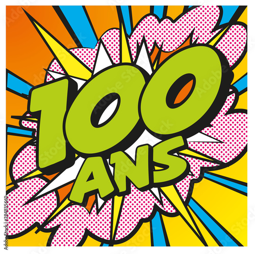 carte anniversaire pop art 100 ans 7