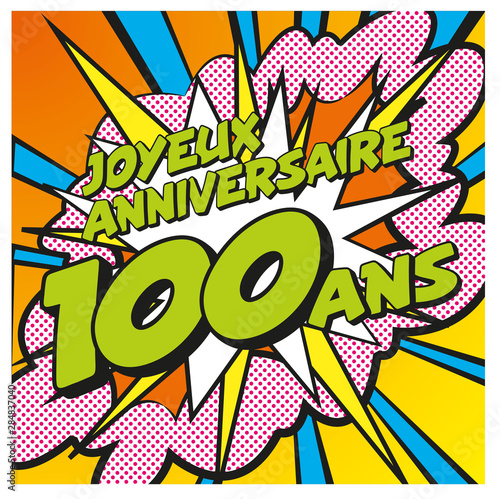 carte anniversaire pop art 100 ans 4