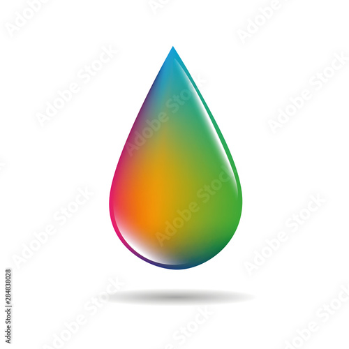 colorful drop in rainbow colors on white background vector illustration EPS10
