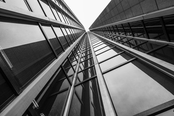 The modern architecture in city Frankfurt, Germany