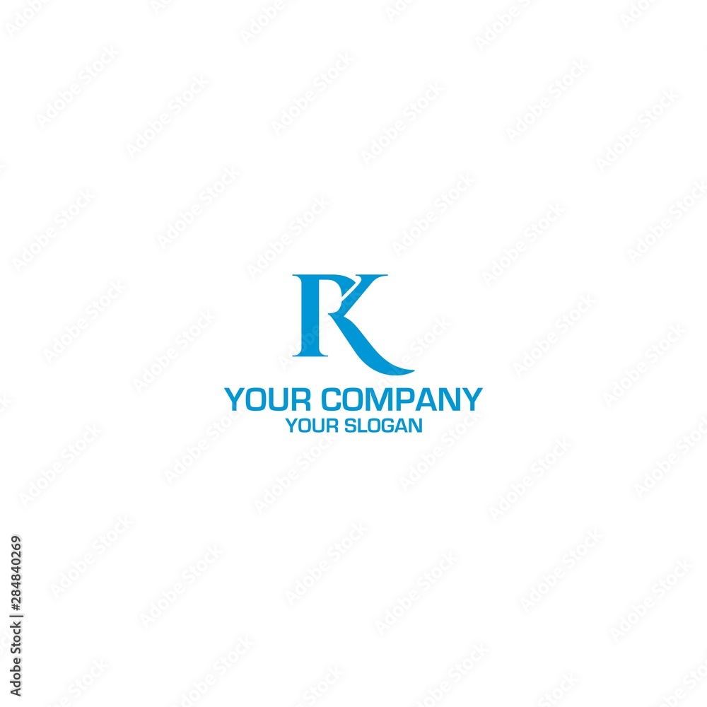Blue RK Logo Design Vector Blue RK Logo Design Vector