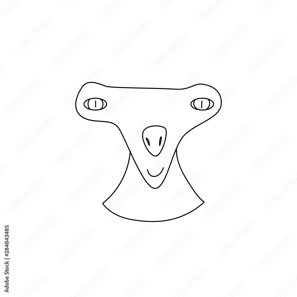 Cute monster icons in outline style. Cute monster icons in outline style.