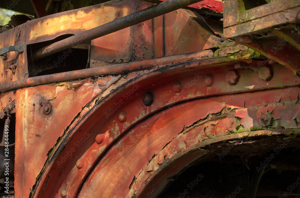 Scrap Yard.Netherlands. Rusty machines Agricultural