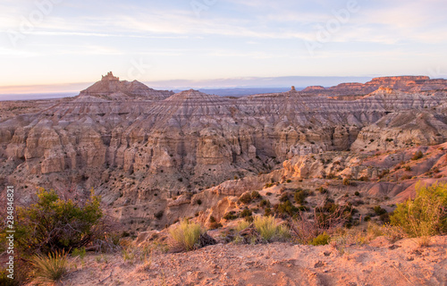 Angel Peak Wilderness sunset over the badlands in New Mexico © Angela