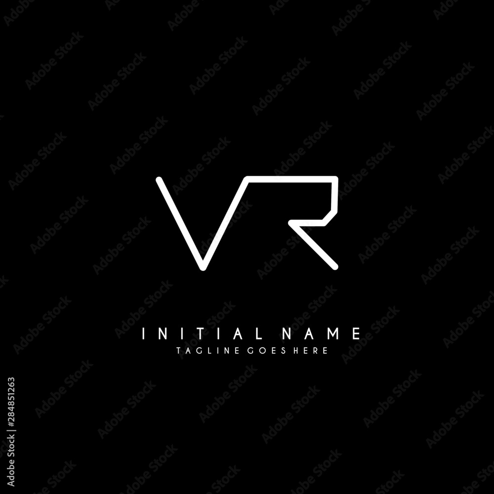 Initial V R VR minimalist modern logo identity vector Initial V R VR minimalist modern logo identity vector