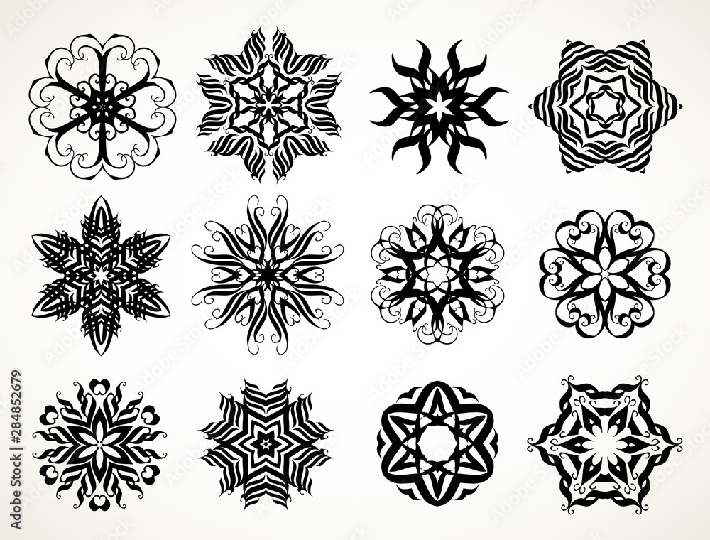 Ornate doodle mandalas Ornate doodle mandalas