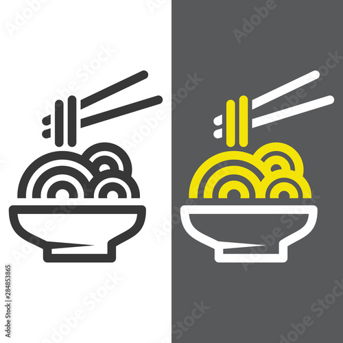 noodle logo or icon vector illustration