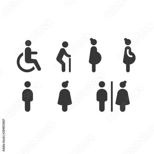 toilet logo or icon vector