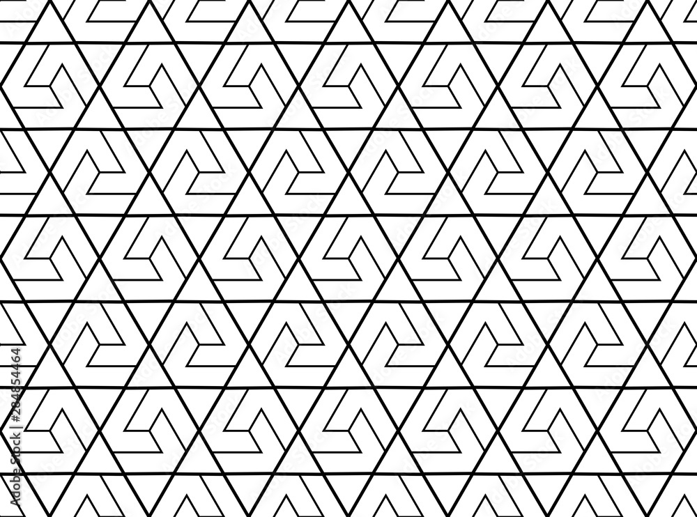The geometric pattern with lines. Seamless vector background. White and black texture. Graphic modern pattern. Simple lattice graphic design The geometric pattern with lines. Seamless vector background. White and black texture. Graphic modern pattern. Simple lattice graphic design