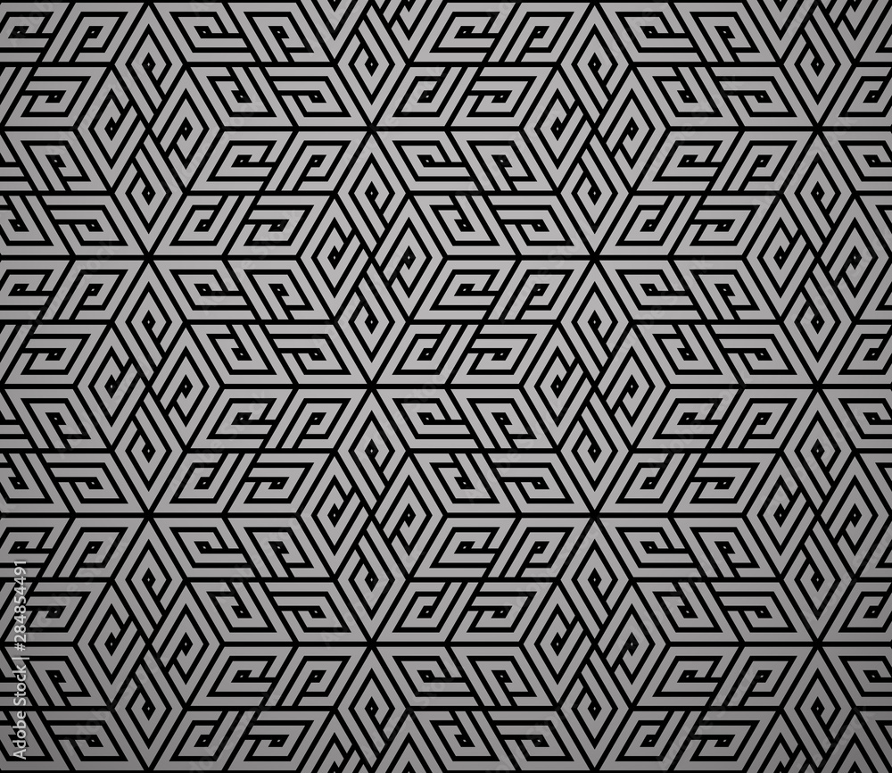 Abstract geometric pattern. A seamless vector background. Black and grey ornament. Graphic modern pattern. Simple lattice graphic design Abstract geometric pattern. A seamless vector background. Black and grey ornament. Graphic modern pattern. Simple lattice graphic design