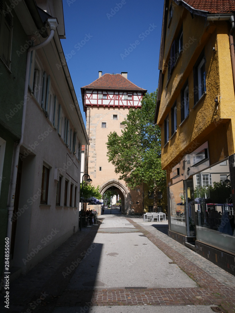 Reutlingen, Deutschland: Das Gartentor war Bestandteil der Stadtmauer