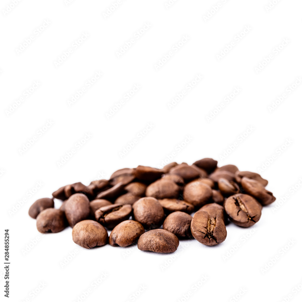 Coffee beans on white. Coffee beans on white.