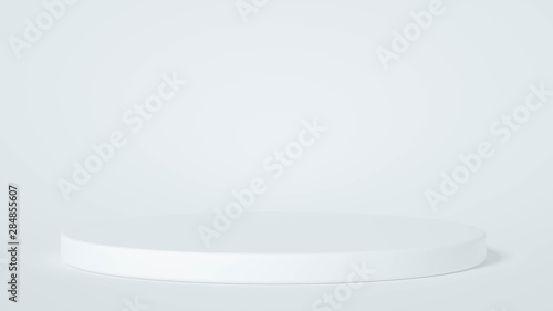 Minimalism abstract background, pedestal. 3d illustration, 3d rendering.