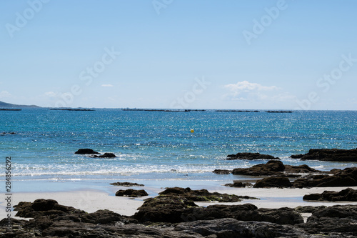 Rock formation on the seashore photo